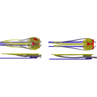 Numerical simulations of magnetohydrodynamic flows driven by a moving ...