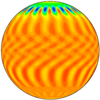 Onset of low Prandtl number thermal convection in thin spherical shells ...
